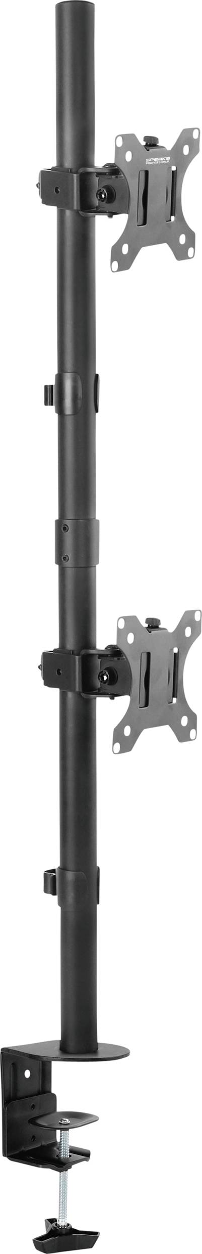 SpeaKa Professional SP-MM-420 2x Monitor mount 33,8 cm (13,3) - 81,3 cm (32) Black Swivelling/tiltable, Rotatable, Height-adjustable