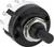 Rotary switch made of plastic and metal with multiple connections. Suitable for electronic applications and controls.