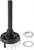 Black rotary switch with a long handle and metal fixings, suitable for electronic devices and machine control.