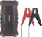 A portable jump starter with two coloured clips, Red and Black, for the vehicle battery. Ideal for emergencies.