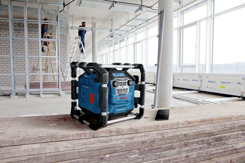 Bosch Professional GPB 18V-5 C Workplace radio FM Bluetooth, AUX splashproof-1