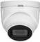 Surveillance camera in white casing, frontal view.