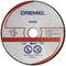 'Silver cutting disc with red stripes and the inscription Dremel DSM510, max 20,000 rpm, suitable for metalworking.'