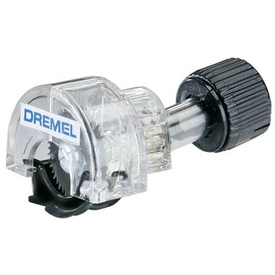 Essay for Dremel multi-functional tool with transparent protective housing and circular saw blade. Suitable for precise cuts.
