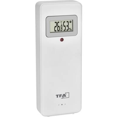 A digital thermometer displays 26.8 degrees Celsius and 53 percent humidity. The device has a white casing.