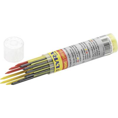 Multicoloured Replacement Leads and Ronden Box 'LYRA' for Carpenter's Pencils, including red, yellow and black leads.