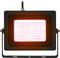 'Red LED floodlight with numerous illuminating diodes, suitable for exterior lighting.'