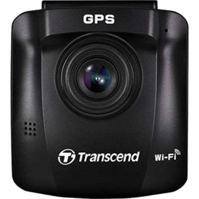 Black Transcend Dashcam with Wi-Fi and GPS Function.