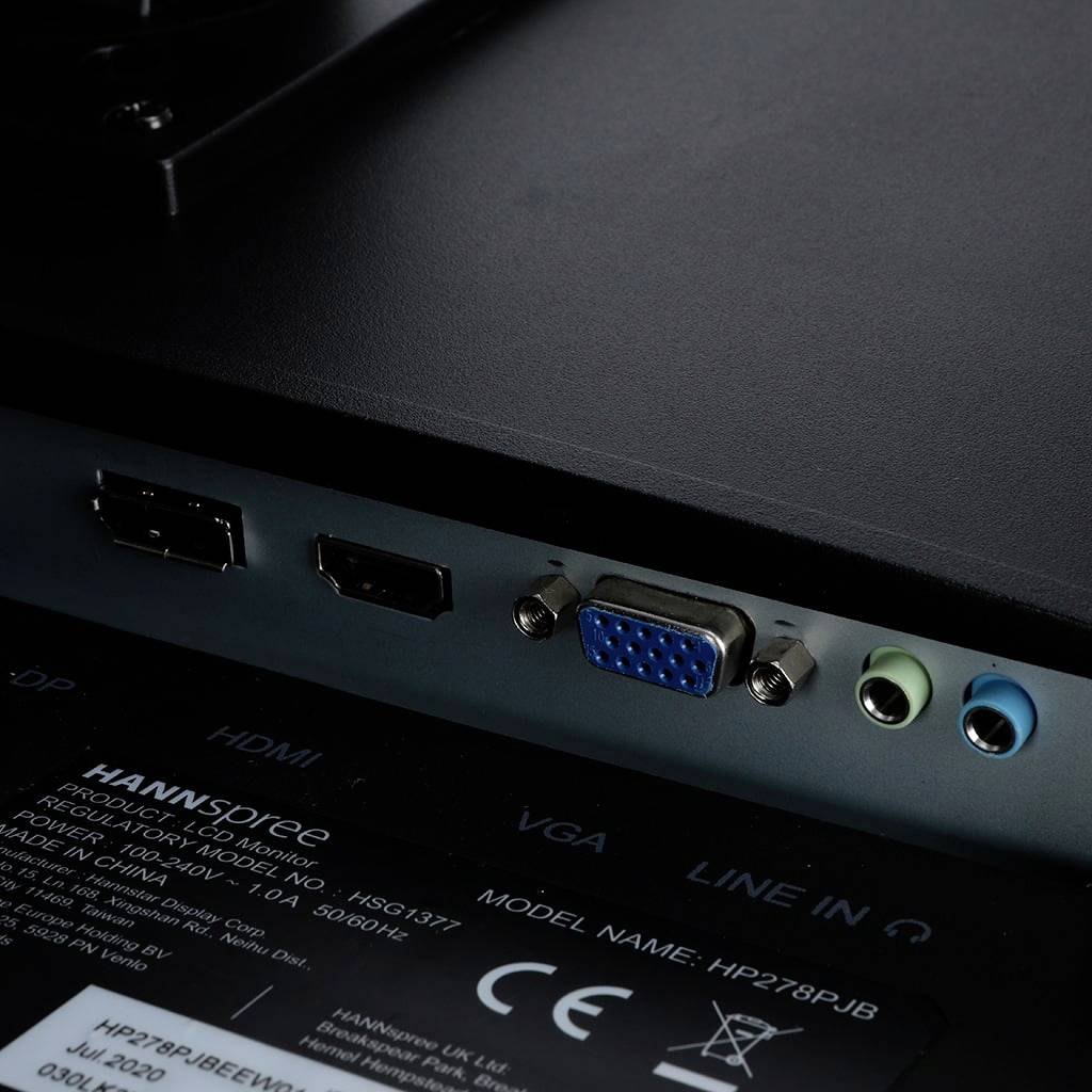 Hannspree HP278PJB LED EEC D (A - G) 68.6 cm (27 inch) 1920 x 1080 p 16:9 4 ms HDMI™, VGA, DisplayPort, Headphone jack (-3