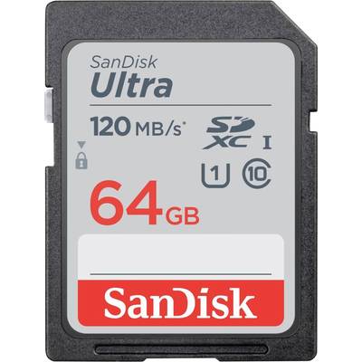 SanDisk SDXC Ultra 64GB (Class 10/UHS-I/120MB/s) SDXC card  64 GB Class 10, UHS-I 