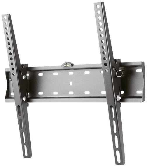 Wall mount for flat-screen televisions with adjustable arms. Suitable for various screen sizes, with multiple mounting holes.