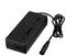 Black laptop power adapter with cable and plug. The power adapter has a textured surface, and the cable terminates with a round connector plug.