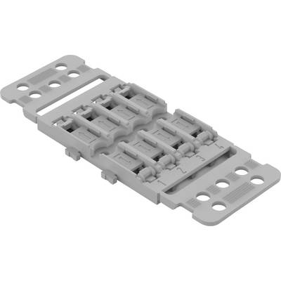 Grey plastic component with six numbered slots; presumably an electrical connection or mounting module.