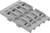 Grey, rectangular plastic component with numbered slots 1 to 6, suitable for housing electronic components.