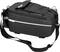 Black messenger bag with adjustable strap and buckle closure, reflective strips for improved visibility at night.