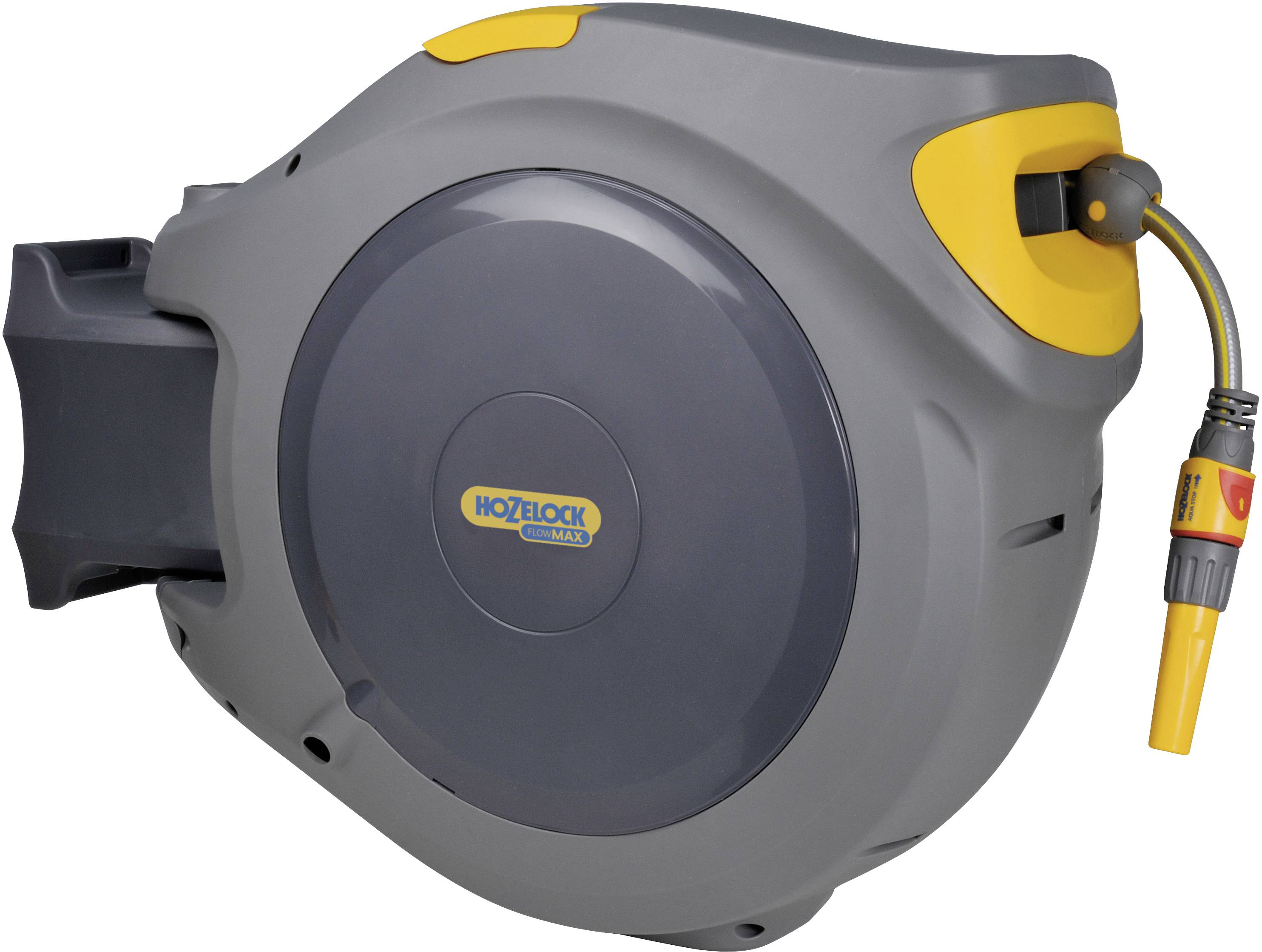 Hozelock FLOWMAX Auto Reel 30 m 2597 0000 30 m 1 pc(s) Grey, Yellow Garden hose reel