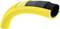 A cross-section of a yellow curved hose shows layers: outer cover, reinforcing mesh, and black inner tube, highlighting construction details.