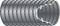 Grey corrugated flexible conduit or corrugated pipe, horizontally positioned, shows uniform ribbing and consistent diameter.