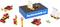 Experimental kit by fischertechnik for investigating renewable energy, featuring various models and components.