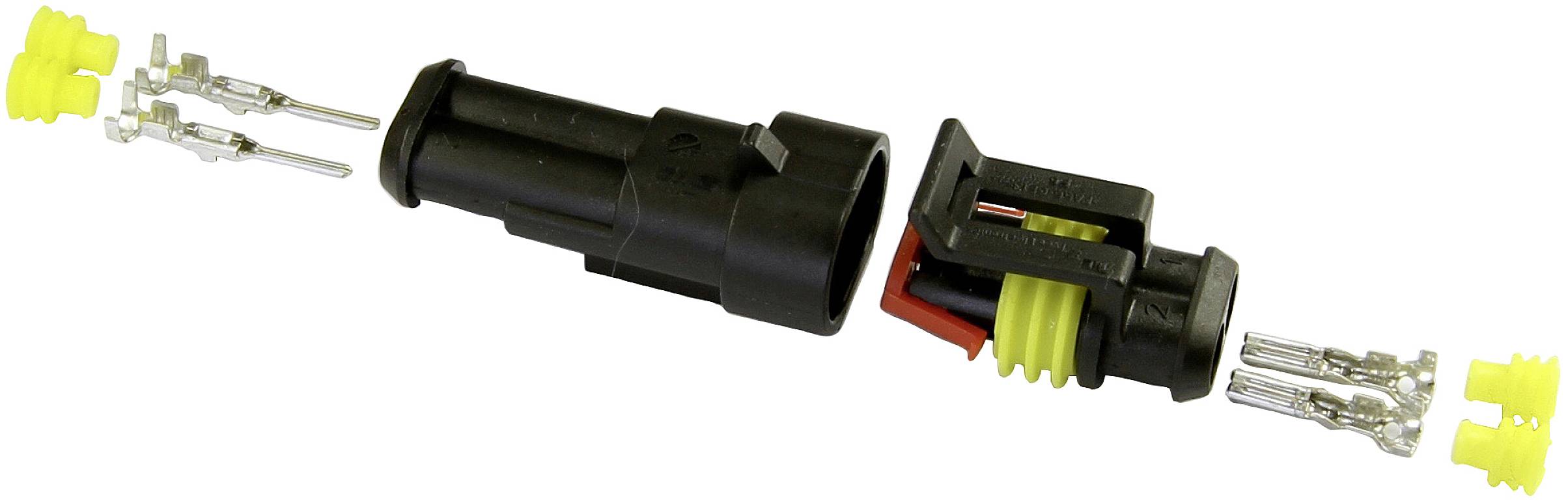 BAAS Super seal set AMP-Superseal 1.5mm Series Total number of pins 2 Contact spacing: 6 mm ES12 1 pc(s)