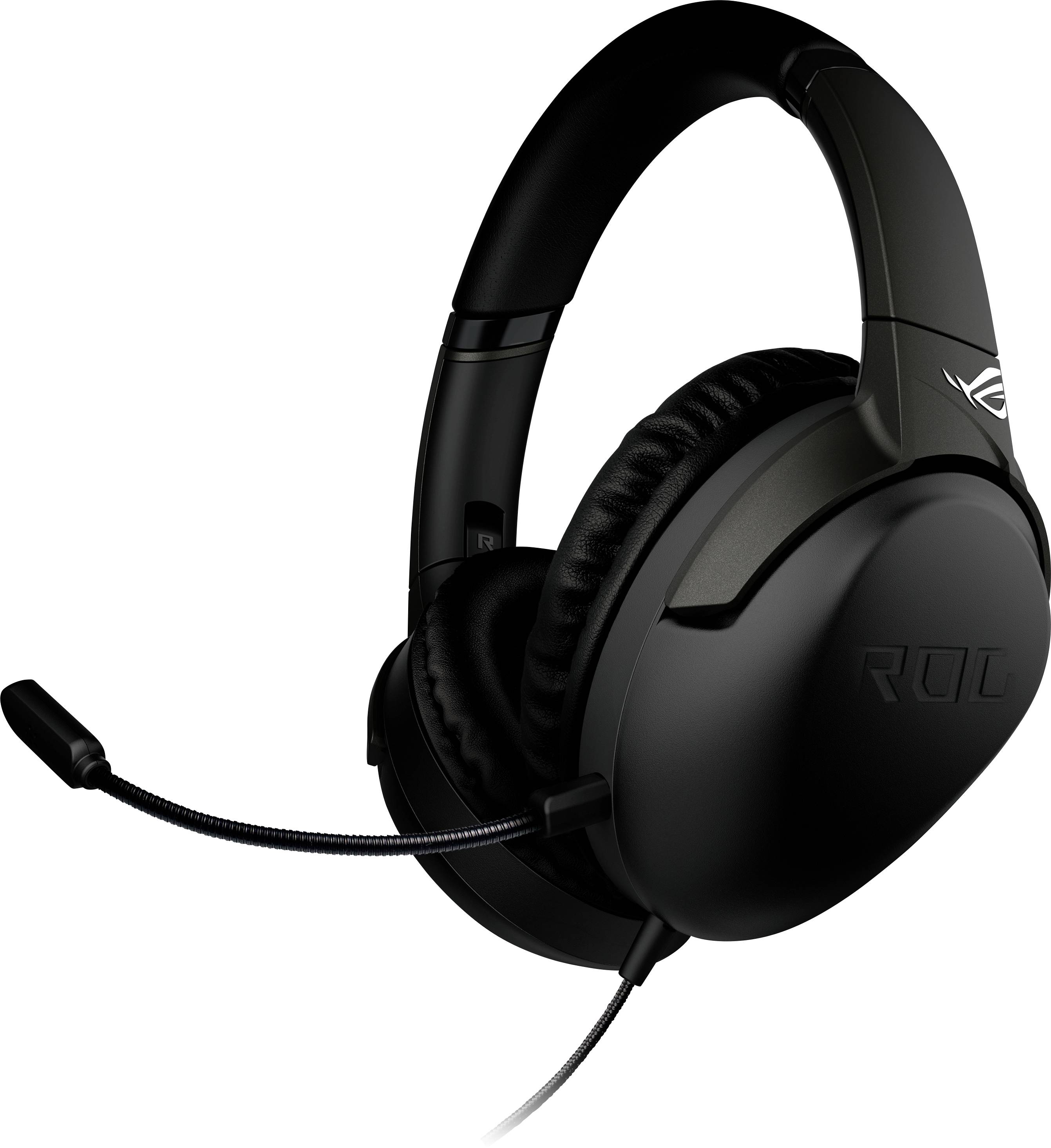 Asus ROG Strix Go Gaming Over-ear headset Corded (1075100) Stereo Black Microphone noise cancelling, Noise cancelling Volume control, Microphone mute, Foldable