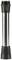A gleaming metal cylinder with two black plastic ends, possibly a technical or mechanical component.