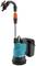 Water pump in blue and black design with orange accents, suitable for irrigation and pumping water in the garden.
