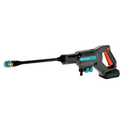 Portable high-pressure washer with blue extendable spray head and ergonomic handle, suitable for outdoor cleaning tasks.