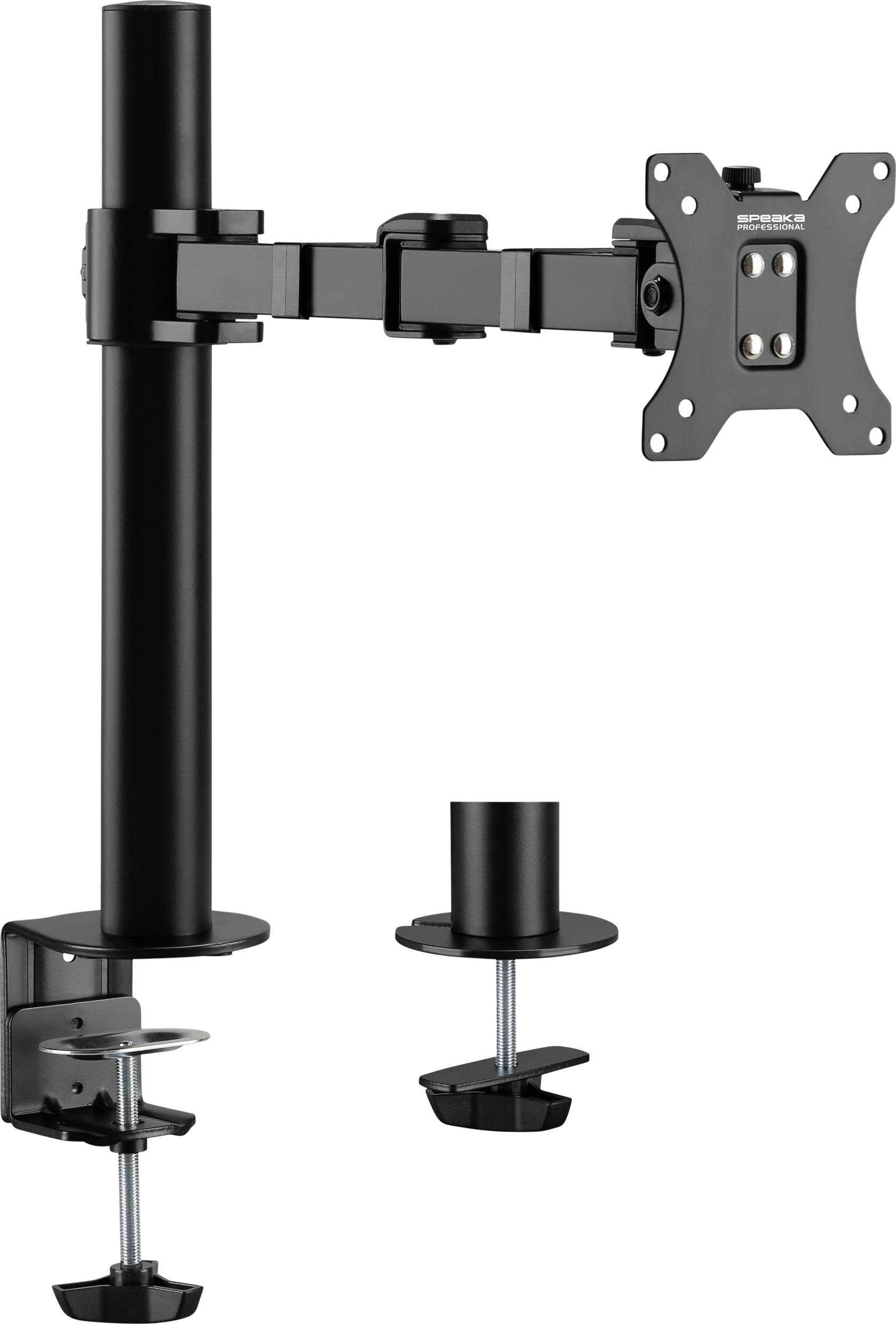 SpeaKa Professional SP-MM-210 1x Monitor mount 43,2 cm (17) - 81,3 cm (32) Black Height-adjustable, Swivelling/tiltable, Rotatable