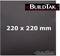 BuildTak Print Bed 220 x 220 mm, black surface, suitable for 3D printers, provides improved print bed adhesion.