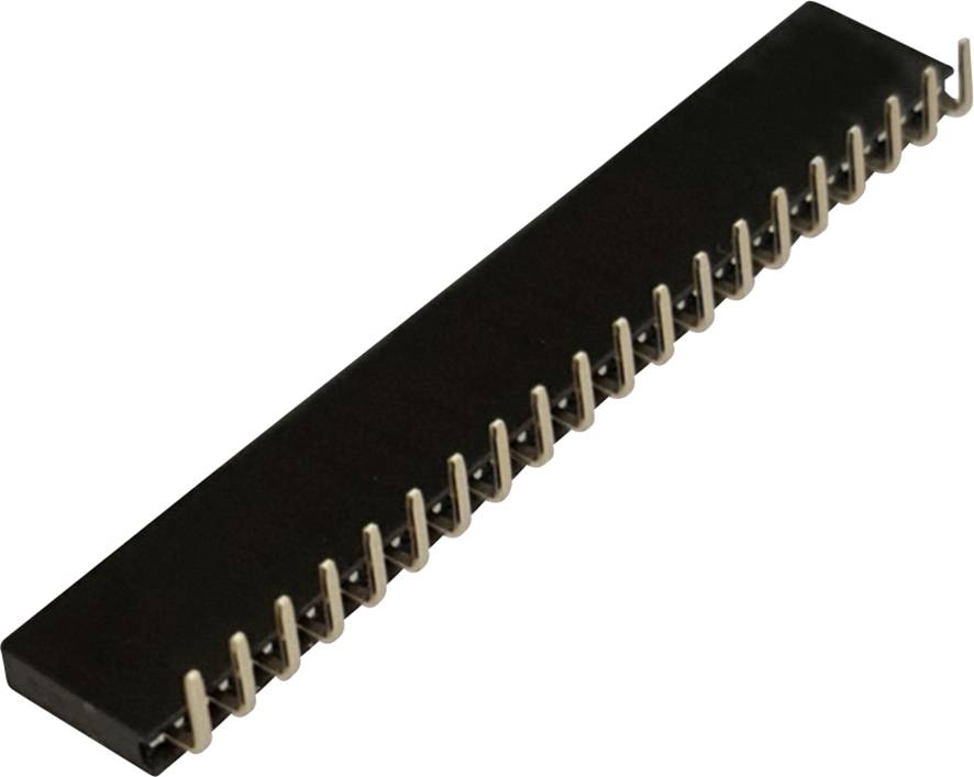 'SMD IC socket with 19 metal pins for electronic connections, suitable for PCB mounting.'