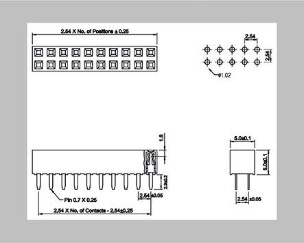 BKL Electronic SIL socket (standard) No. of rows: 2 Pins per row: 5 10122238 1 pc(s) Tray-1