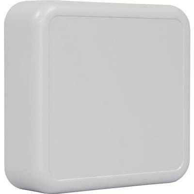 A rectangular, white enclosure with rounded corners, presumably made of plastic, without any visible logos or labels.