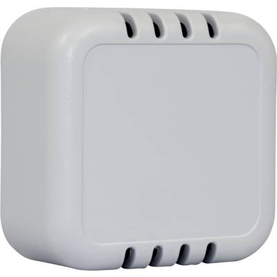A grey, rectangular sensor device with rounded corners and ventilation slots. It may be used for monitoring purposes.
