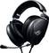 Gaming headset with microphone and black ear cups, with a brand logo visible on the side. Perfect for gamers.