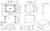 Technical Drawing of a Rectangular Enclosure with Various Views and Dimensional Specifications. Intended Use for Screws Specified.
