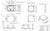 Technical drawing of a square cover with various views, dimensions, and material specifications in accordance with ISO 2768mK.