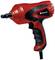 A red electric impact driver with a black handle and cable. Suitable for use in workshops or garages.