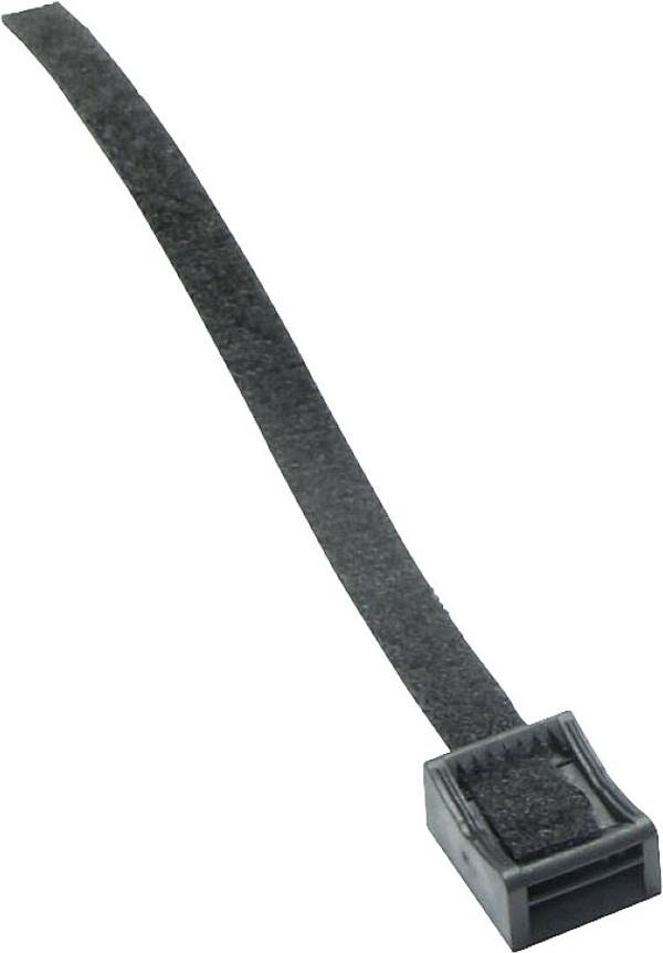 Hebotec HEBOTEC Hook-and-loop mount for bundling , with socket, screw-on Hook and loop pad (W x H) 30 mm x 300 mm Black 1 pc(s)