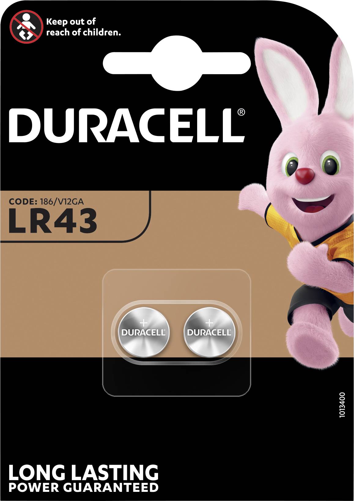 Image of Duracell AG12 Button cell LR43 Alkali-manganese 73 mAh 1.5 V 2 pc(s)