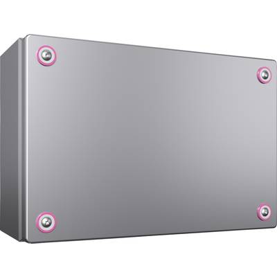 Grey rectangular box with six pink markings at the corners and sides.