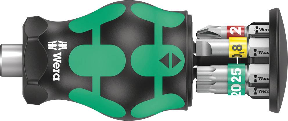 Wera Kraftform Kompakt Stubby Magazin 1 05008873001 Bit set 7-piece Phillips, Slot, TORX incl. bit holder