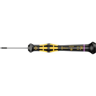 Black precision screwdriver with yellow accents and a fine tip, suitable for working on small electronic devices.