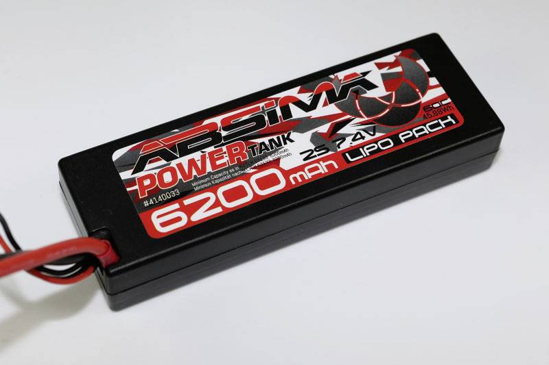 Absima Scale model battery pack (LiPo) 7.4 V 6200 mAh 60 C Hard case T plug-0