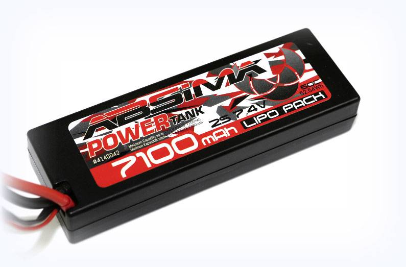 Absima Scale model battery pack (LiPo) 7.4 V 7100 mAh 60 C Hard case XT90-0