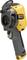 A yellow and grey handheld infrared thermometer with a display and controls for temperature measurement.
