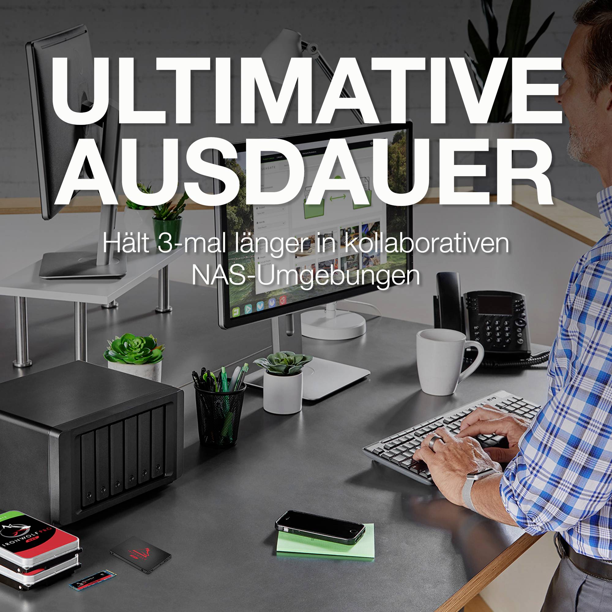 Seagate IronWolf® 125 500 GB 2.5" (6.35 cm) internal SSD SATA 6 Gbps Retail ZA500NM1A002-8