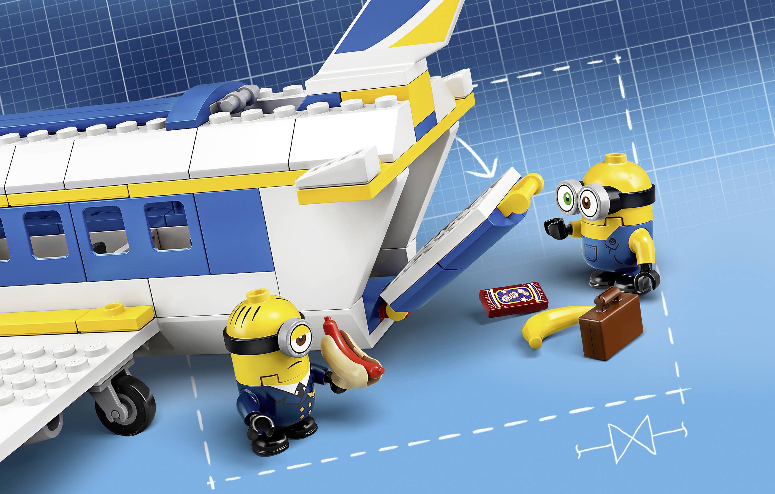 minion lego plane