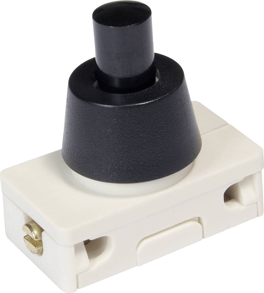 interBaer 3030-211.02 Pushbutton switch 250 V AC 2 A 1 x Off/On latch (L x W) 25 mm x 14 mm 1 pc(s)