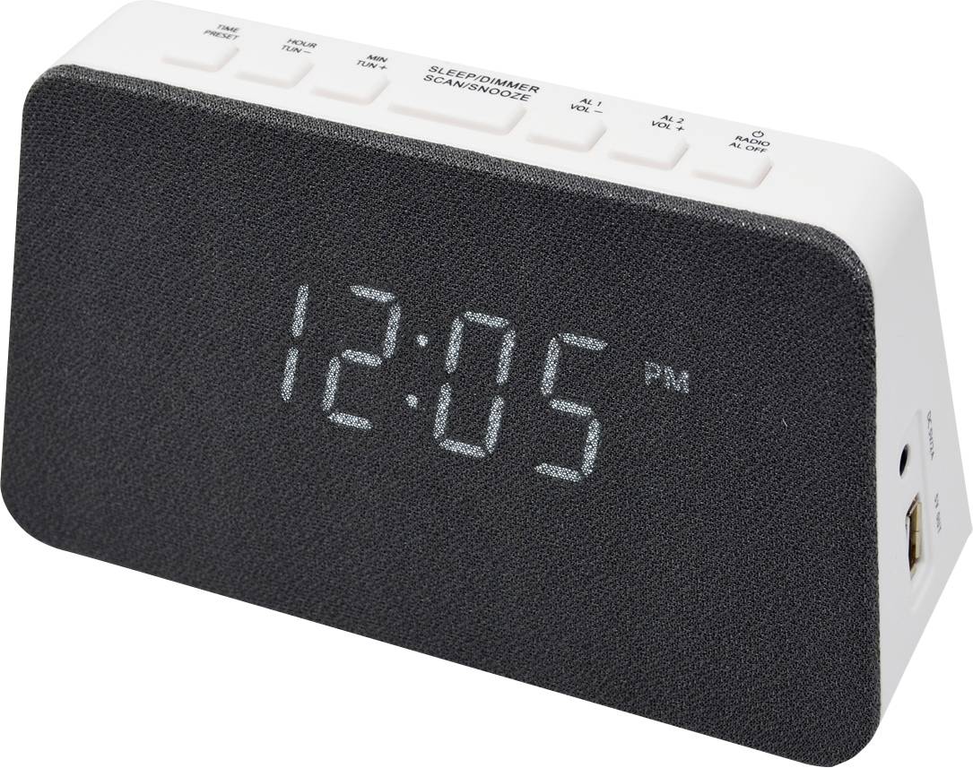 AIC WM3020i sw Radio alarm clock FM Alarm clock, Qi battery charger Black-11